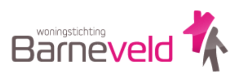 logo van Woningstichting Barneveld in grijze en roze letters
